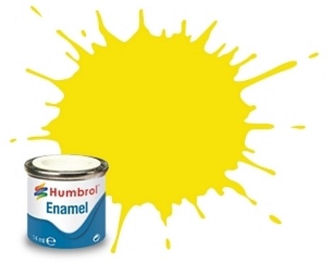 Humbrol 99 14ml. Enamel Matte Lemon Tinlets (6)