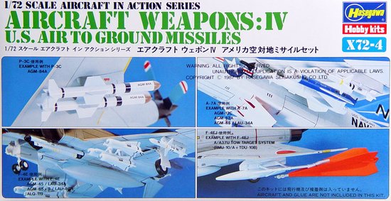 Hasegawa 35004 1/72 Weapons IV - US Air to Ground Missiles