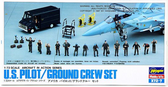 Hasegawa 35007 1/72 US Pilot/Ground Crew Set