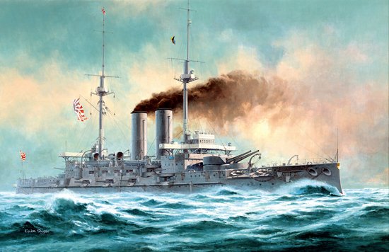 Hasegawa 40021 1/350 IJN Mikasa Battleship Battle of the Japan Sea