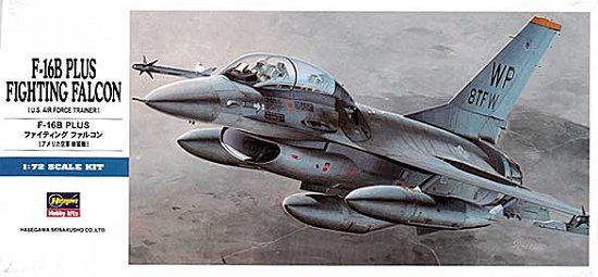 Hasegawa 444 1/72 F16B Plus Falcon Aircraft