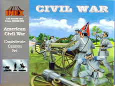 Imex 780 1/32 Civil War Confederate 10lb. Cannon & 3 Figures