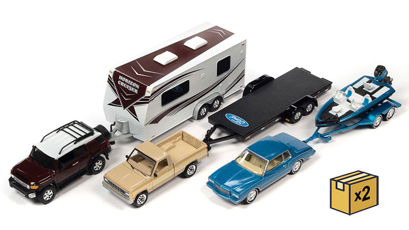Johnny Lightning JLBT017-A-CASE 1/64 Scale Tow and Go - Truck and Trailer 2023