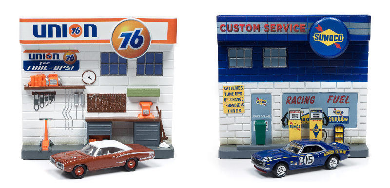 Johnny Lightning JLDR007-SET 1/64 Scale Service Station Dioramas 2019 Release 1