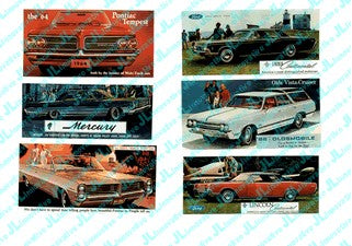 JL Innovative 274 HO 1960's Automobile Signs Set II (6) (D)