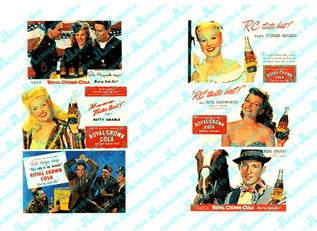 JL Innovative 328 N 1940-50's Stars of the Past RC Cola Billboard Signs (6) (D)