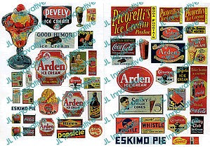 JL Innovative 422 HO 1940's-1950's Ice Cream, Soda Fountain Signs (49)