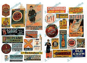 JL Innovative 427 HO 1930's-1950's Vintage Tobbacco/Cigar/Beer Signs (30)