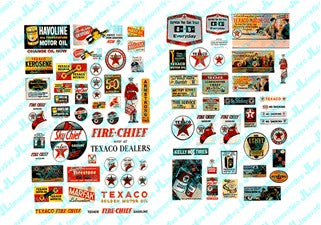 JL Innovative 484 HO 1930-50's Vintage Texaco Gas Station Posters/Signs (82)