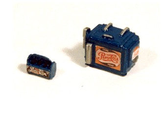 JL Innovative 734 HO Custom Chest Soda Machine Pepsi & 6-Pack