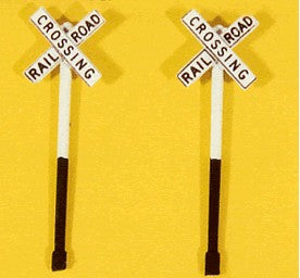 JL Innovative 846 HO Custom Deluxe Railroad Crossbuck Signs 2-Tone (2)