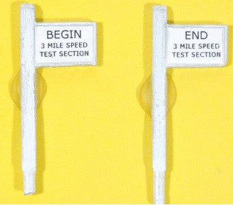 JL Innovative 849 HO Custom Begin/End 3 Mile Test Section Signs (2) (D)