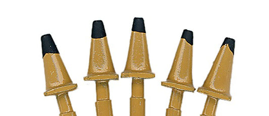 JL Innovative 897 HO 1950's Custom Highway Cones Yellow w/Black Tops (5)