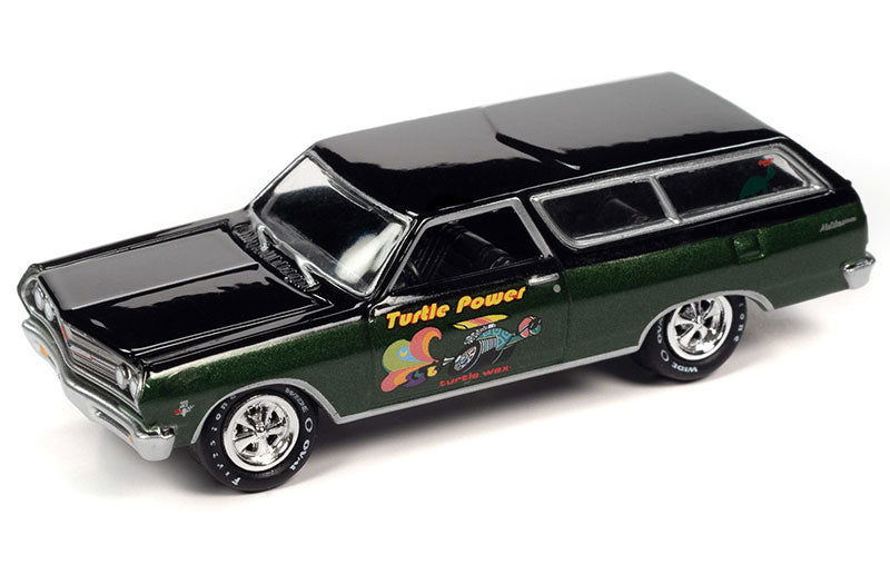 Johnny Lightning JLSP173-A 1/64 Scale Turtle Wax - 1965 Chevrolet Chevelle Wagon