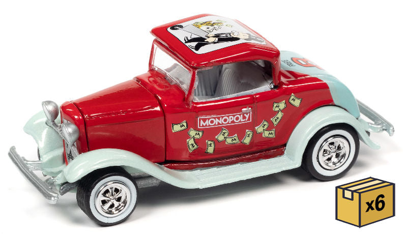 Johnny Lightning JLSP213-CASE 1/64 Scale Monopoly - 1932 Ford Hi Boy Coupe