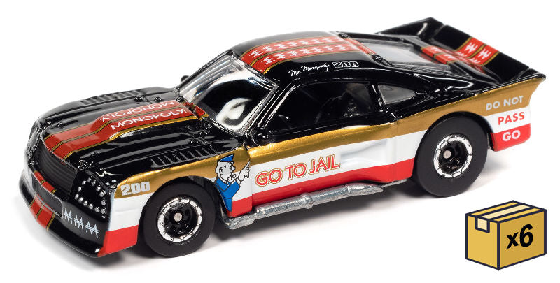 Johnny Lightning JLSP214-CASE 1/64 Scale Monopoly - 1975 Ford Mustang Cobra II Racer