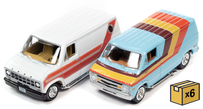Johnny Lightning JLSP219-A-CASE 1/64 Scale Boogie Van Twin Pack