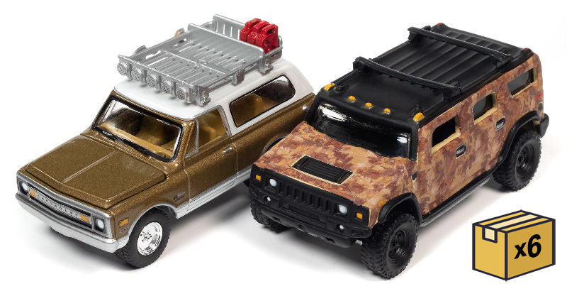 Johnny Lightning JLSP220-A-CASE 1/64 Scale Off-Road Twin Pack - 6-Piece Non-Returnable Factory-Sealed Case