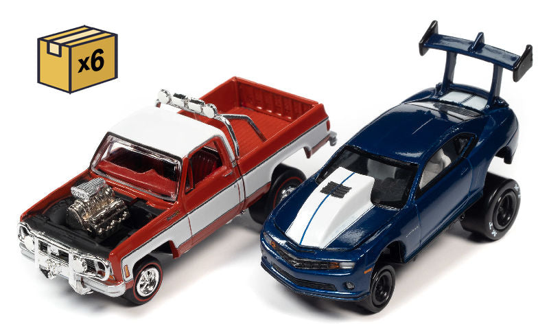 Johnny Lightning JLSP221-B-CASE 1/64 Scale Zingers Twin Pack - 6-Piece Non-Returnable Factory-Sealed Case