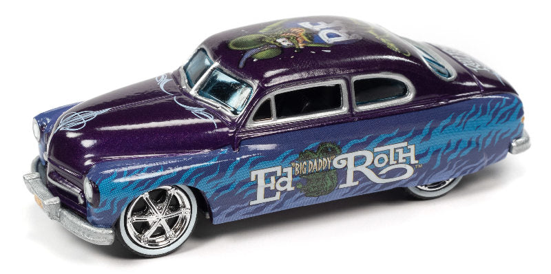 Johnny Lightning JLSP238 1/64 Scale Rat Fink - 1949 Mercury in Passion Purple and