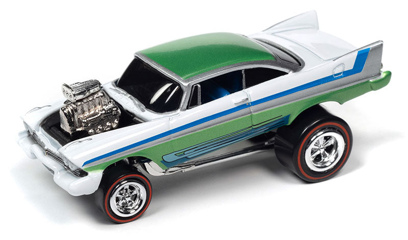 Johnny Lightning JLSP251-B 1/64 Scale 1958 Plymouth Fury in Metallic Lime Green