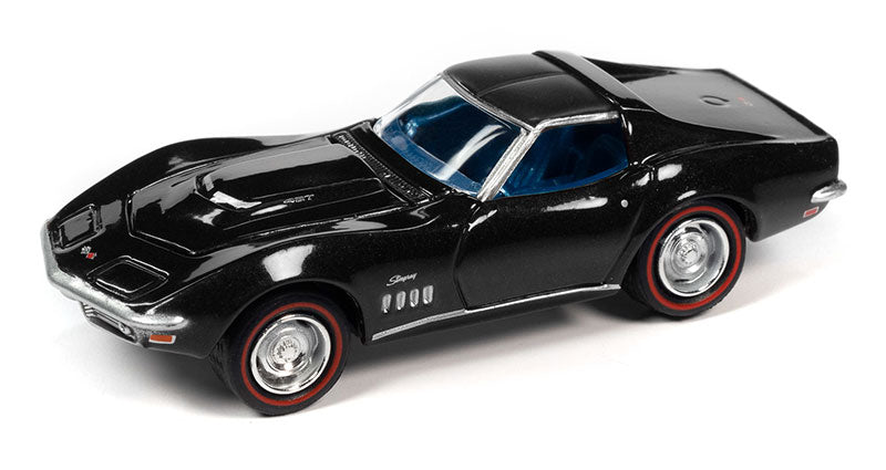 Johnny Lightning JLSP291-B 1/64 Scale 1969 Chevrolet Corvette  in Gloss Black MCACN Vehicle Muscle