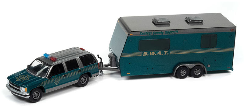 Johnny Lightning JLSP300-B 1/64 Scale Sheriff - 1997 Chevrolet Tahoe