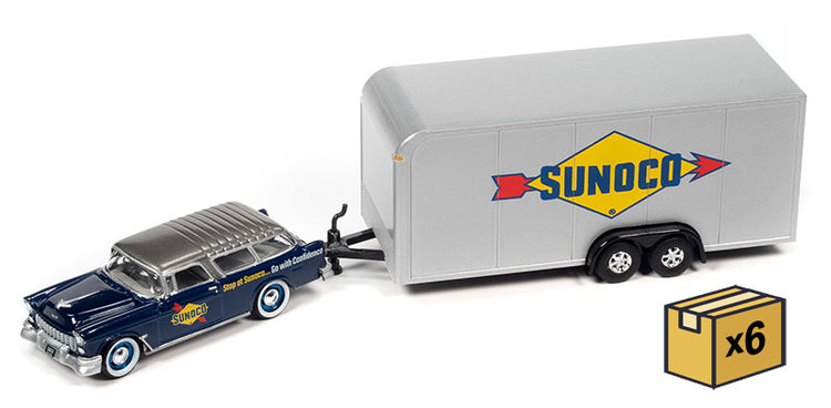 Johnny Lightning JLSP307-B-CASE 1/64 Scale Sunoco - 1955 Chevrolet Nomad