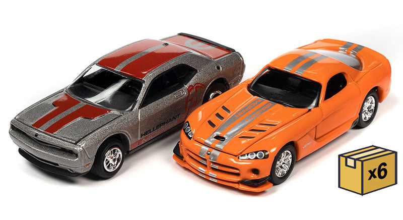 Johnny Lightning JLSP319-B-CASE 1/64 Scale Mopar Twin Pack - 6-Piece Non-Returnable Factory-Sealed Case