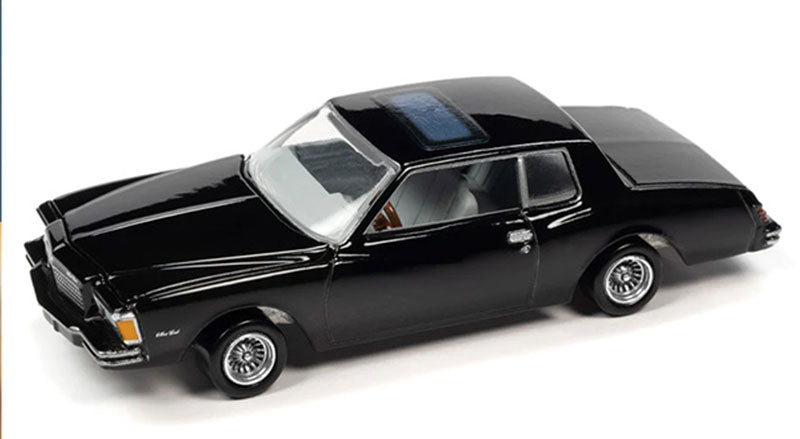 Johnny Lightning JLSP330 1/64 Scale Trivial Pursuit - 1979 Chevrolet Monte Carlo in Black