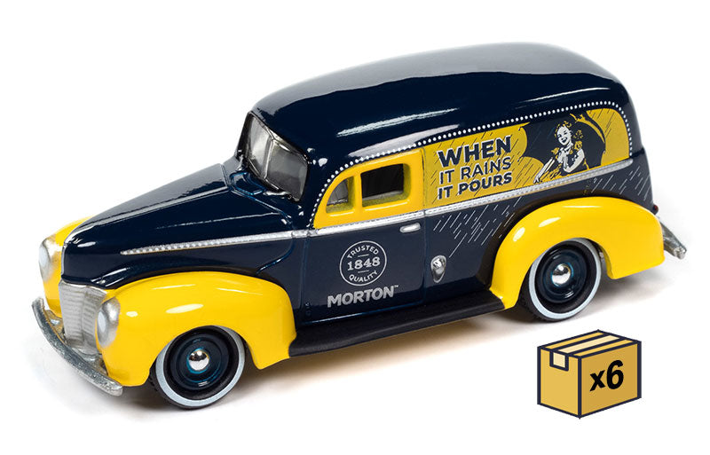 Johnny Lightning JLSP349-CASE 1/64 Scale Morton Salt - 1940 Ford Sedan Delivery