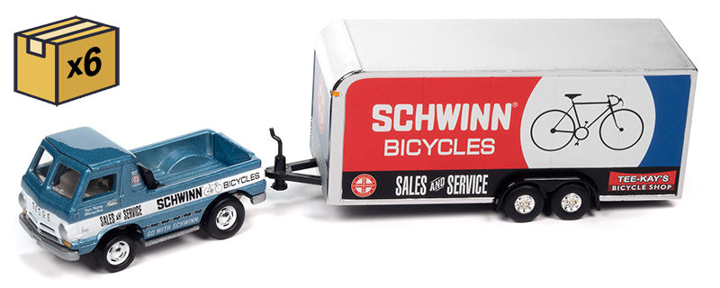Johnny Lightning JLSP351-B-CASE 1/64 Scale Schwinn - 1965 Dodge A-100 Pickup