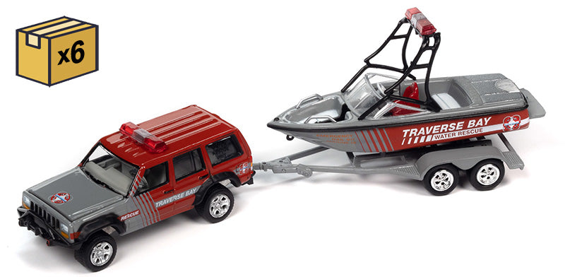 Johnny Lightning JLSP352-B-CASE 1/64 Scale Traverse Bay Water Rescue