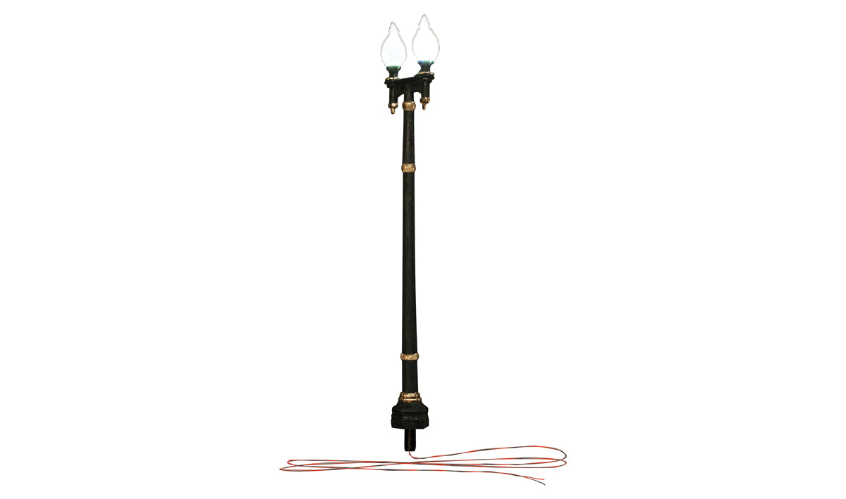 Woodland Scenics 5640 N Scale Double Lamp Post - Just Plug(TM) -- pkg(3)