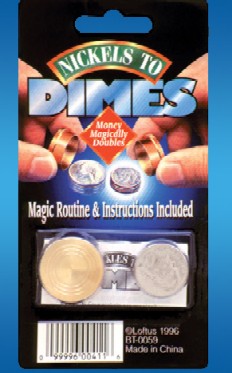 Loftus Pranks & Novelties 411 Nickels to Dimes Magic Trick