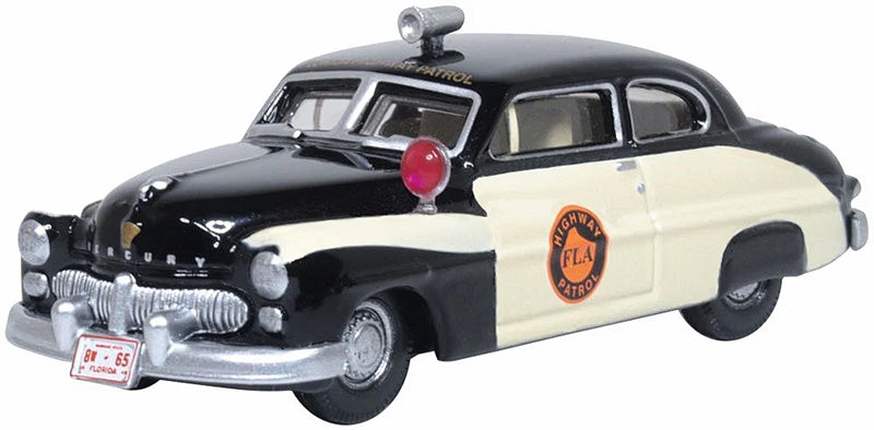 Oxford ME49010 1/87 Scale Florida Highway Patrol - 1949 Mercury Customs Coupe