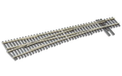 Peco SL8362 HO Code 83 Nickel Silver #6 Left Hand Turnout Unifrog