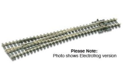 Peco SLE389 N Code 80 Large Left Hand Turnout (36"  Radius) w/Electrified Frog