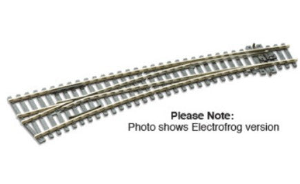 Peco SLE87 HO Code 100 Curved Left Hand Turnout (Inside 30" & Outside 60" Radius) w/Electrified Frog