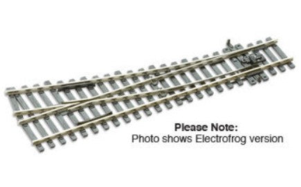 Peco SLE91 HO Code 100 Small Right Hand Turnout (24" Radius) w/Electrified Frog