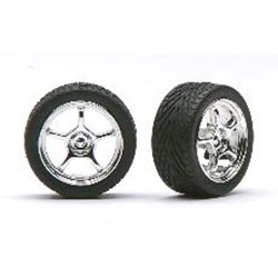 Pegasus Hobbies 1284 1/24-1/25 Alta's 19" Chrome Rims w/Tires (4)