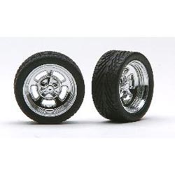 Pegasus Hobbies 2305 1/24-1/25 Holis 23" Chrome Rims w/Tires (4)