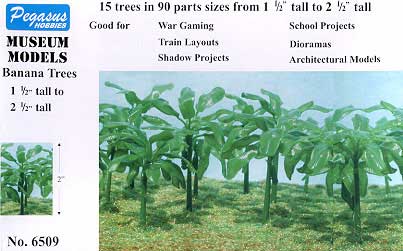 Pegasus Hobbies 6509 Banana Trees 1-1/2"-2-1/2" (15)