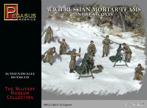 Pegasus Hobbies 7273 1/72 Russian Mortar Teams Greatcoats WWII (24)