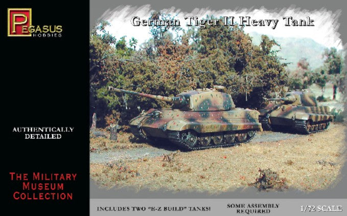 Pegasus Hobbies 7627 1/72 German Tiger II Heavy Tank (2) (Snap)