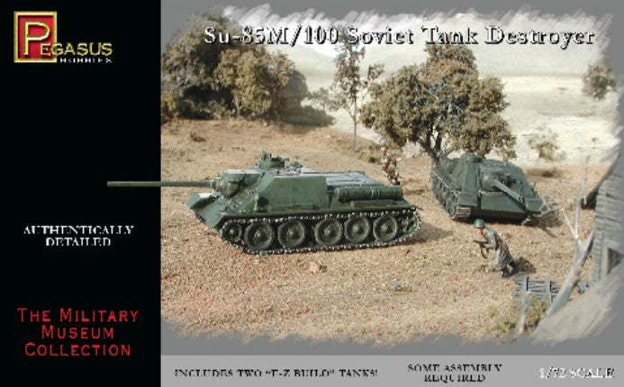 Pegasus Hobbies 7663 1/72 Soviet Su85M/100 Tank Destroyer (2) (Snap)