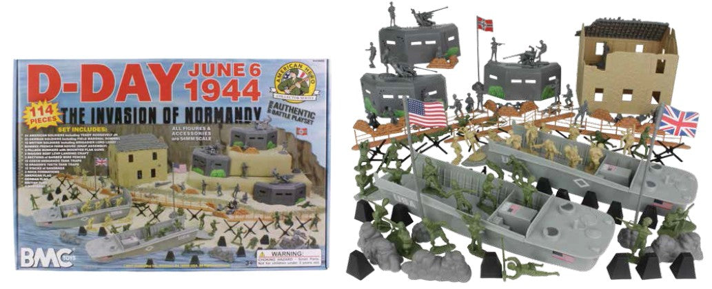 Playsets 40009 54mm D-Day Invasion of Normandy Diorama Playset (114pcs) (Boxed) (BMC Toys)
