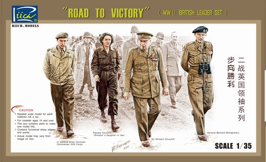 Riich Models 35023 1/35 Road to Victory WWII British Leaders Figure Set (4)
