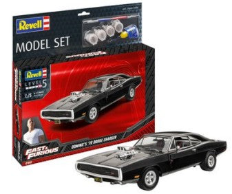 Revell 67693 1/25 Fast & Furious Dominic's 1970 Dodge Charger Car w/paint & glue