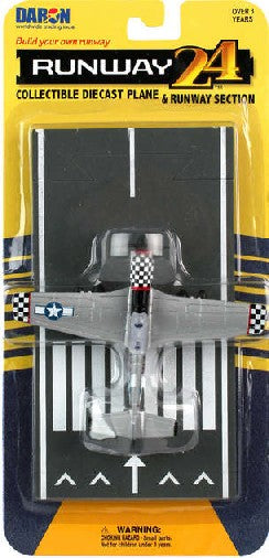 Runway 44 195 P51 Checkered Nose WWII Plane